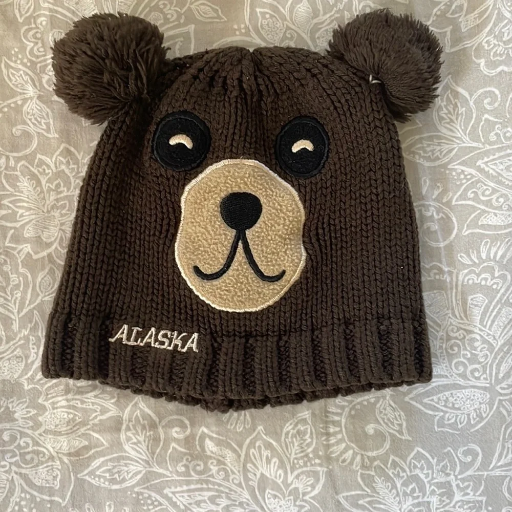 Toddler knit bear beanieBROWN ONE SIZE BOY OR GIRL​​​​​​​​